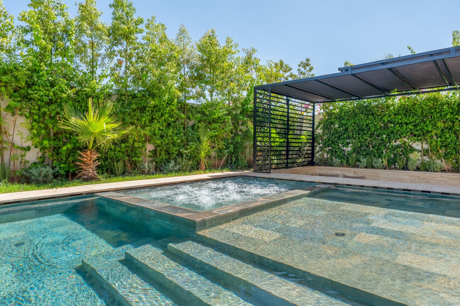 Le jacuzzi et la piscine
